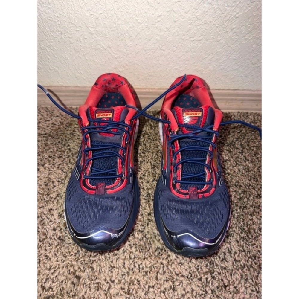 Brooks Ghost 9 Victory Edition Running Shoes Navy Red Stars 1202251B488 Womens 8